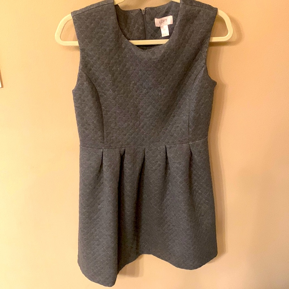 Loft gray work dress